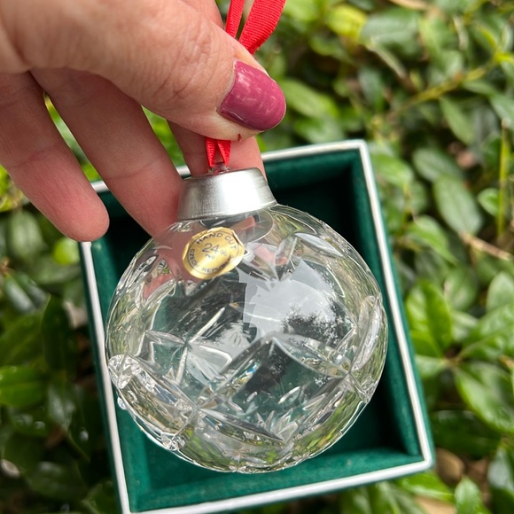 Vintage Christmas Cut Glass Sphere Ornament Czech Republic Hand Made - Picture 1 of 5